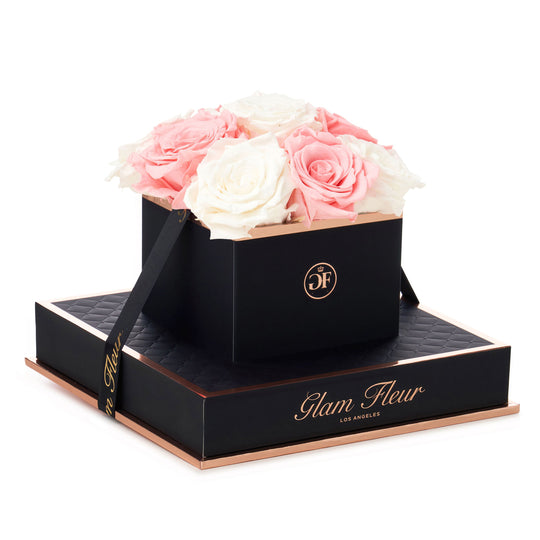 Noir Chic Ivory and Light Pink
