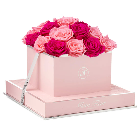 Rosé Square Fuchsia and Light Pink