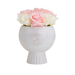 Marquise Vase Baby Pink and Ivory