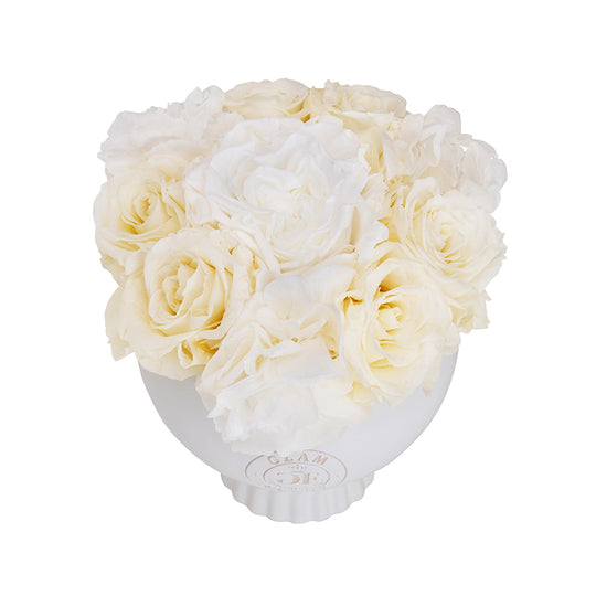 Marquise Vase White Fusion