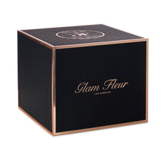 Noir Square Salmon and Yellow Luxury Preserved Roses