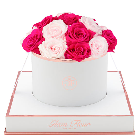 Blanche Round Baby Pink and Fuchsia