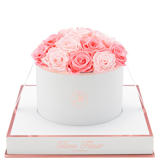 Blanche Round Baby Pink and Light Pink