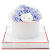 Blanche Round White and Lavender