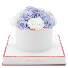 Blanche Round White and Lavender