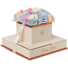 Montagé Chic Candy Rainbow and Glow Lavender Preserved Roses