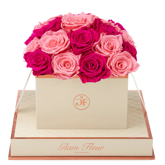 Montagé Square Fuchsia and Light Pink