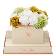 Montagé Square White Oregano Fusion Preserved Flowers