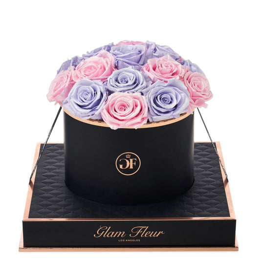Noir Round Glow Pink and Glow Lavender