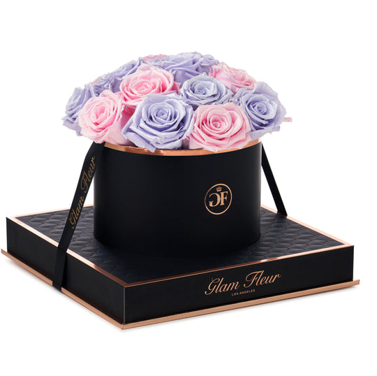 Noir Round Glow Pink and Glow Lavender