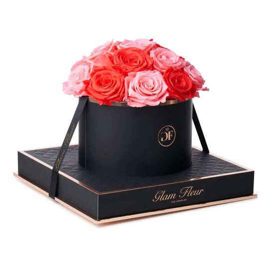 Noir Round Light Pink and Light Red