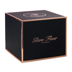 Noir Round Van Gogh Peach and Coral Preserved Roses