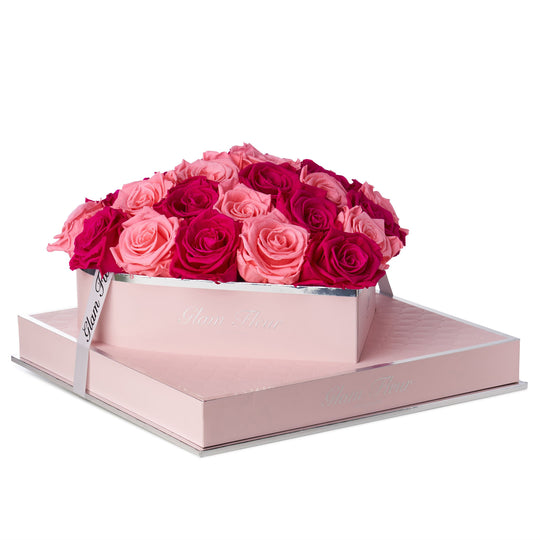 Rosé Heart Fuchsia and Light Pink