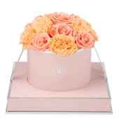 Rosé Round Van Gogh Peach and Coral Preserved Roses