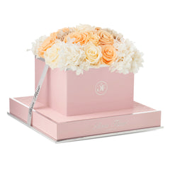 Rosé Square Peach Creme Fusion Preserved Flowers