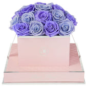 Rosé Square Violet and Lavender Preserved Roses