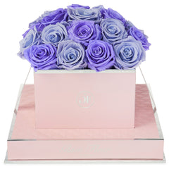 Rosé Square Violet and Lavender Preserved Roses